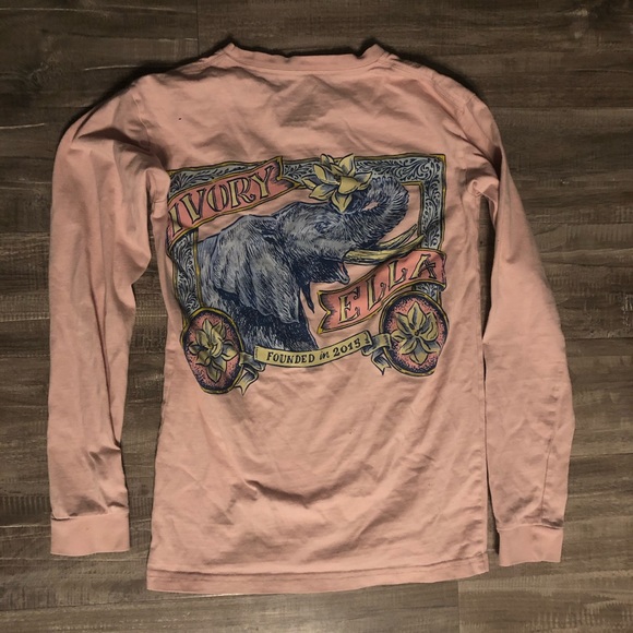 ivory ella Tops - Ivory Ella Pink Long Sleeve Tee Size XXS